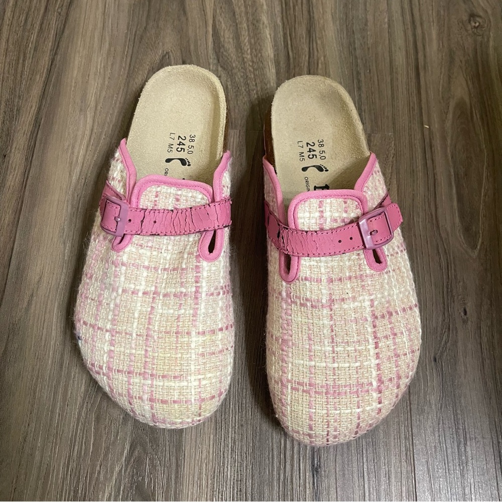 Birkenstock, Betula Woven Plaid Clogs - Picture 3 of 16